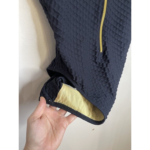 Sessa Swimsuit Womens Large Navy Blue Bathing Swim One Piece Textured Vintage - Picture 4 of 9